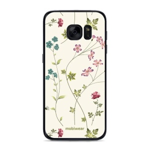 Lesklý kryt Mobiwear Glossy - Samsung Galaxy S7 - G035G - Tenké rostlinky s květy