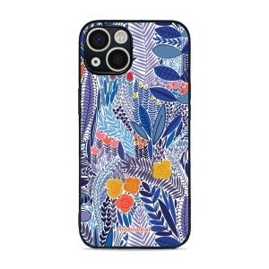 Lesklý kryt Mobiwear Glossy - Apple iPhone 13 - G037G - Modrá květena