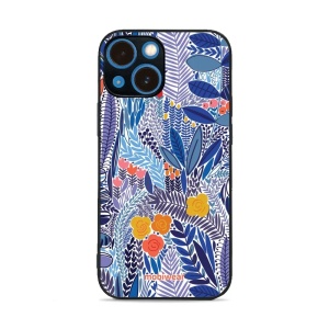 Lesklý kryt Mobiwear Glossy - Apple iPhone 13 mini - G037G - Modrá květena