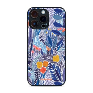 Lesklý kryt Mobiwear Glossy - Apple iPhone 13 Pro - G037G - Modrá květena