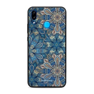 Lesklý kryt Mobiwear Glossy - Huawei P20 Lite - G038G - Modré mandala květy