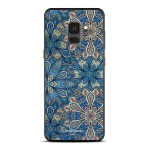 Lesklý kryt Mobiwear Glossy - Samsung Galaxy S9 - G038G - Modré mandala květy