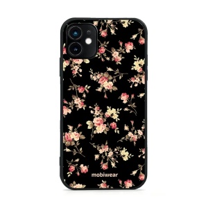 Lesklý kryt Mobiwear Glossy - Apple iPhone 11 - G039G - Květy na černé