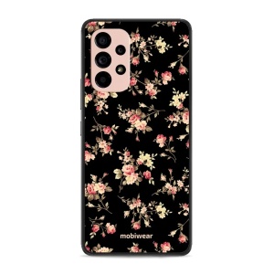 Lesklý kryt Mobiwear Glossy - Samsung Galaxy A53 5G - G039G - Květy na černé