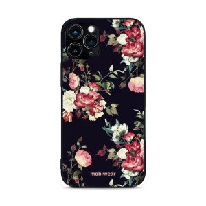 Lesklý kryt Mobiwear Glossy - Apple iPhone 11 Pro - G040G - Růže na černé