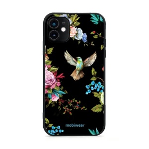 Lesklý kryt Mobiwear Glossy - Apple iPhone 11 - G041G - Ptáček a květy