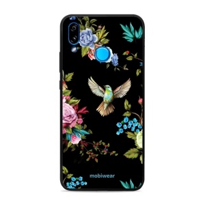 Lesklý kryt Mobiwear Glossy - Huawei P20 Lite - G041G - Ptáček a květy