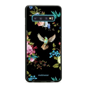 Lesklý kryt Mobiwear Glossy - Samsung Galaxy S10 - G041G - Ptáček a květy