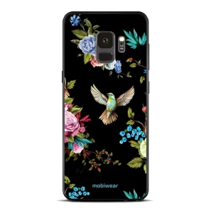 Lesklý kryt Mobiwear Glossy - Samsung Galaxy S9 - G041G - Ptáček a květy