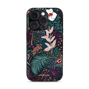 Lesklý kryt Mobiwear Glossy - Apple iPhone 14 Pro - G043G - Temná flóra