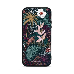 Lesklý kryt Mobiwear Glossy - Apple iPhone SE - G043G - Temná flóra