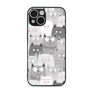 Lesklý kryt Mobiwear Glossy - Apple iPhone 13 - G045G - Kočičky