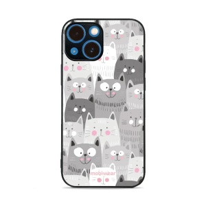 Lesklý kryt Mobiwear Glossy - Apple iPhone 13 mini - G045G - Kočičky