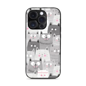 Lesklý kryt Mobiwear Glossy - Apple iPhone 14 Pro - G045G - Kočičky