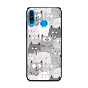 Lesklý kryt Mobiwear Glossy - Huawei P30 Lite - G045G - Kočičky
