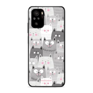 Lesklý kryt Mobiwear Glossy - Xiaomi Redmi Note 10 - G045G - Kočičky