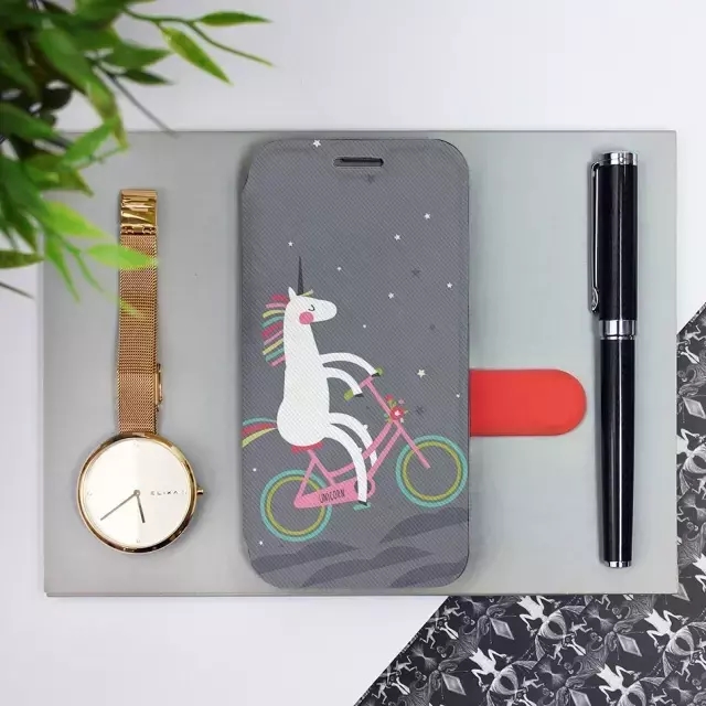 Flipové pouzdro Mobiwear - Xiaomi Redmi 12C - V024P Jednorožec na kole