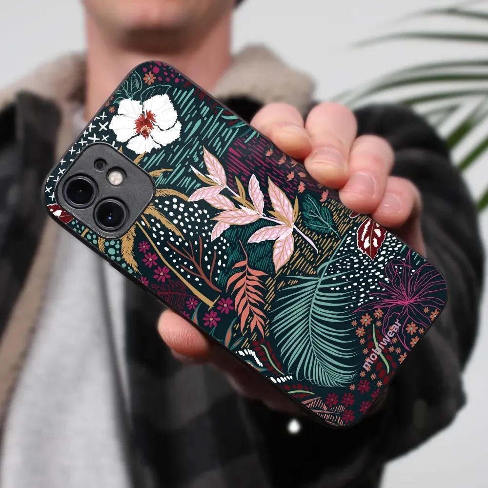 Lesklý kryt Mobiwear Glossy - Xiaomi Redmi Note 12 4G - G043G - Temná flóra