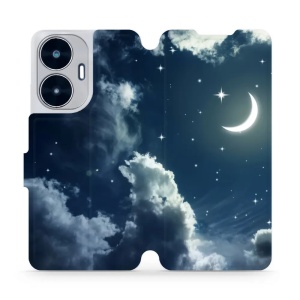 Flipové pouzdro Mobiwear - Realme C55 - V145P Noční obloha s měsícem