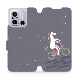 Flipové pouzdro Mobiwear - Xiaomi Redmi 12C - V024P Jednorožec na kole
