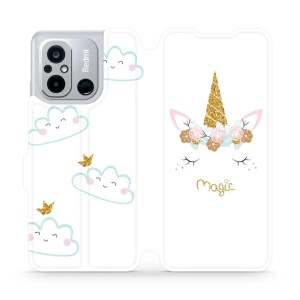 Flipové pouzdro Mobiwear na mobil Xiaomi Redmi 12C - MH01P Jednorožec magic - VÝPRODEJ