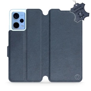 Knížkové kožené flip pouzdro Mobiwear - Xiaomi Redmi Note 12 5G - Modré - L_NBS - VÝPRODEJ