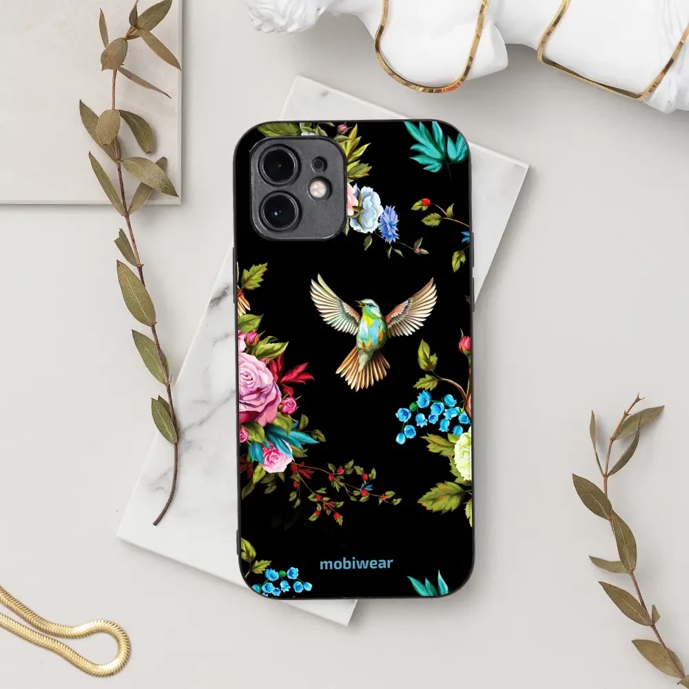 Lesklý kryt Mobiwear Glossy - Xiaomi Redmi 7A - G041G - Ptáček a květy