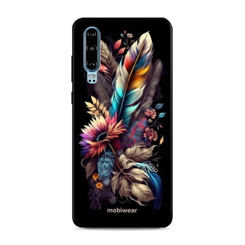 Lesklý kryt Mobiwear Glossy - Huawei P30 - G011G Kytice s pírkem