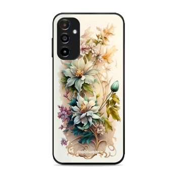 Lesklý kryt Mobiwear Glossy - Samsung Galaxy A14 5G / LTE - G014G Krémové květy