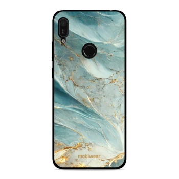 Lesklý kryt Mobiwear Glossy - Huawei Y6 2019 / Honor 8A - G022G Zelenkavý a zlatavý mramor