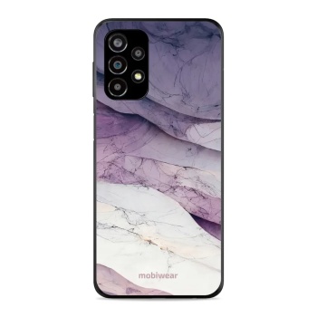 Lesklý kryt Mobiwear Glossy - Samsung Galaxy A23 / A23 5G - G028G - Bílý a fialový mramor - VÝPRODEJ