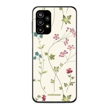 Lesklý kryt Mobiwear Glossy - Samsung Galaxy A23 / A23 5G - G035G - Tenké rostlinky s květy
