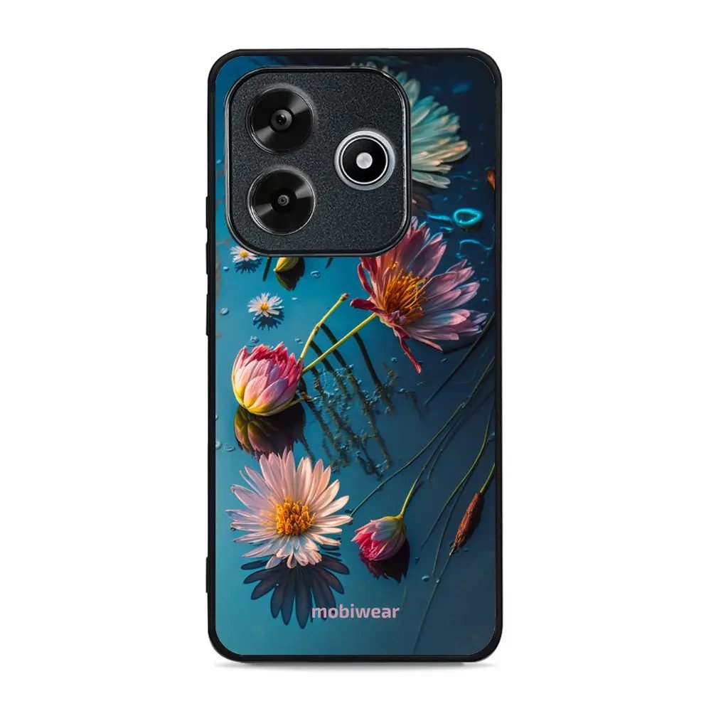 Lesklý kryt Mobiwear Glossy - Xiaomi Redmi Note 14 5G - G013G Květy na hladině - VÝPRODEJ