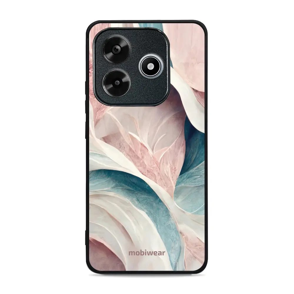 Lesklý kryt Mobiwear Glossy - Xiaomi Redmi Note 14 5G - G026G - Růžový a zelenkavý mramor