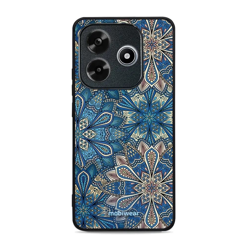 Lesklý kryt Mobiwear Glossy - Xiaomi Redmi Note 14 5G - G038G - Modré mandala květy