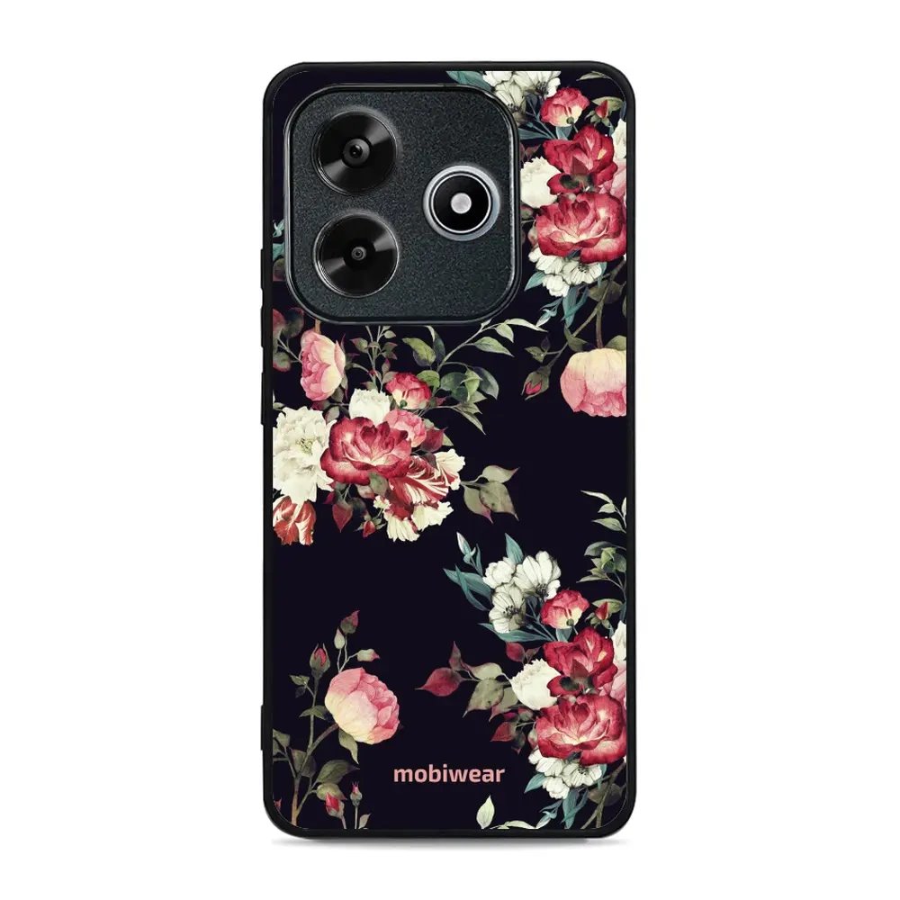 Lesklý kryt Mobiwear Glossy - Xiaomi Redmi Note 14 5G - G040G - Růže na černé
