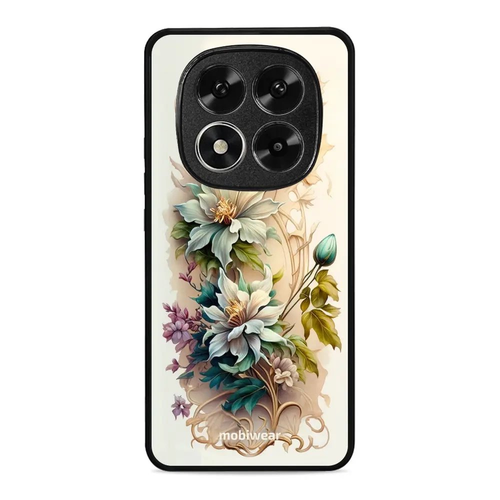 Lesklý kryt Mobiwear Glossy - Xiaomi Redmi Note 14 Pro 5G - G014G Krémové květy