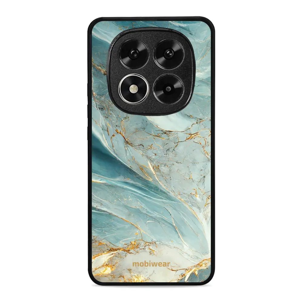 Lesklý kryt Mobiwear Glossy - Xiaomi Redmi Note 14 Pro 5G - G022G Zelenkavý a zlatavý mramor