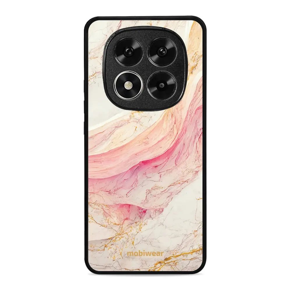 Lesklý kryt Mobiwear Glossy - Xiaomi Redmi Note 14 Pro 5G - G027G - Růžový a zlatavý mramor