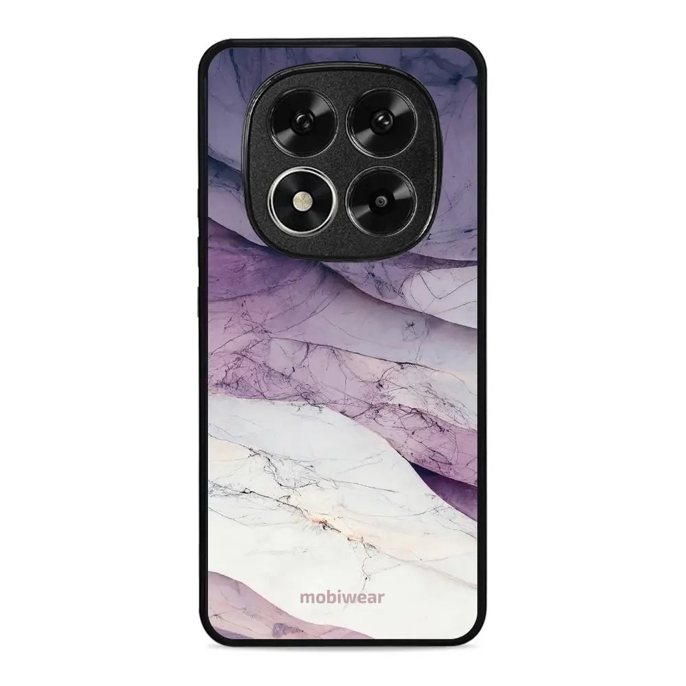 Lesklý kryt Mobiwear Glossy - Xiaomi Redmi Note 14 Pro 5G - G028G - Bílý a fialový mramor