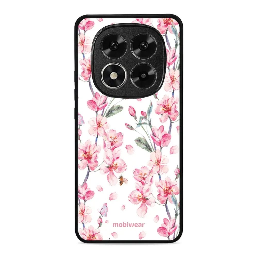 Lesklý kryt Mobiwear Glossy - Xiaomi Redmi Note 14 Pro 5G - G033G - Růžové květy