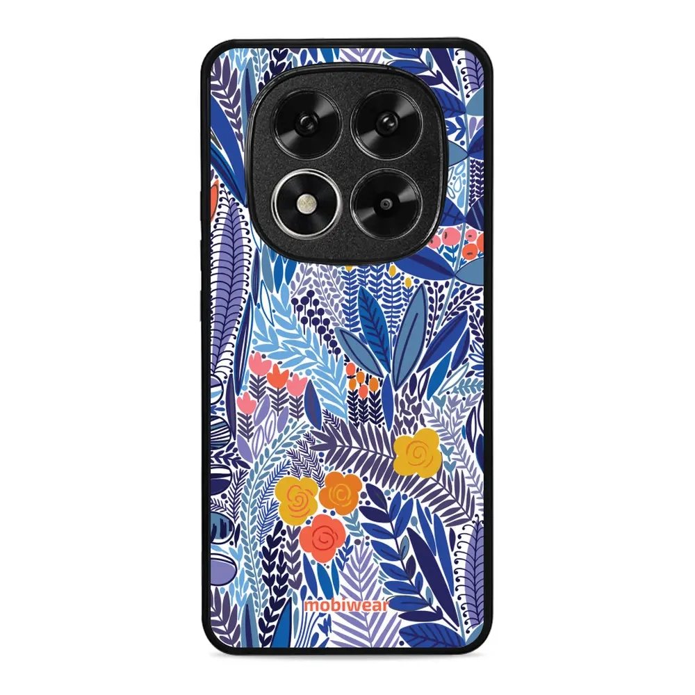 Lesklý kryt Mobiwear Glossy - Xiaomi Redmi Note 14 Pro 5G - G037G - Modrá květena