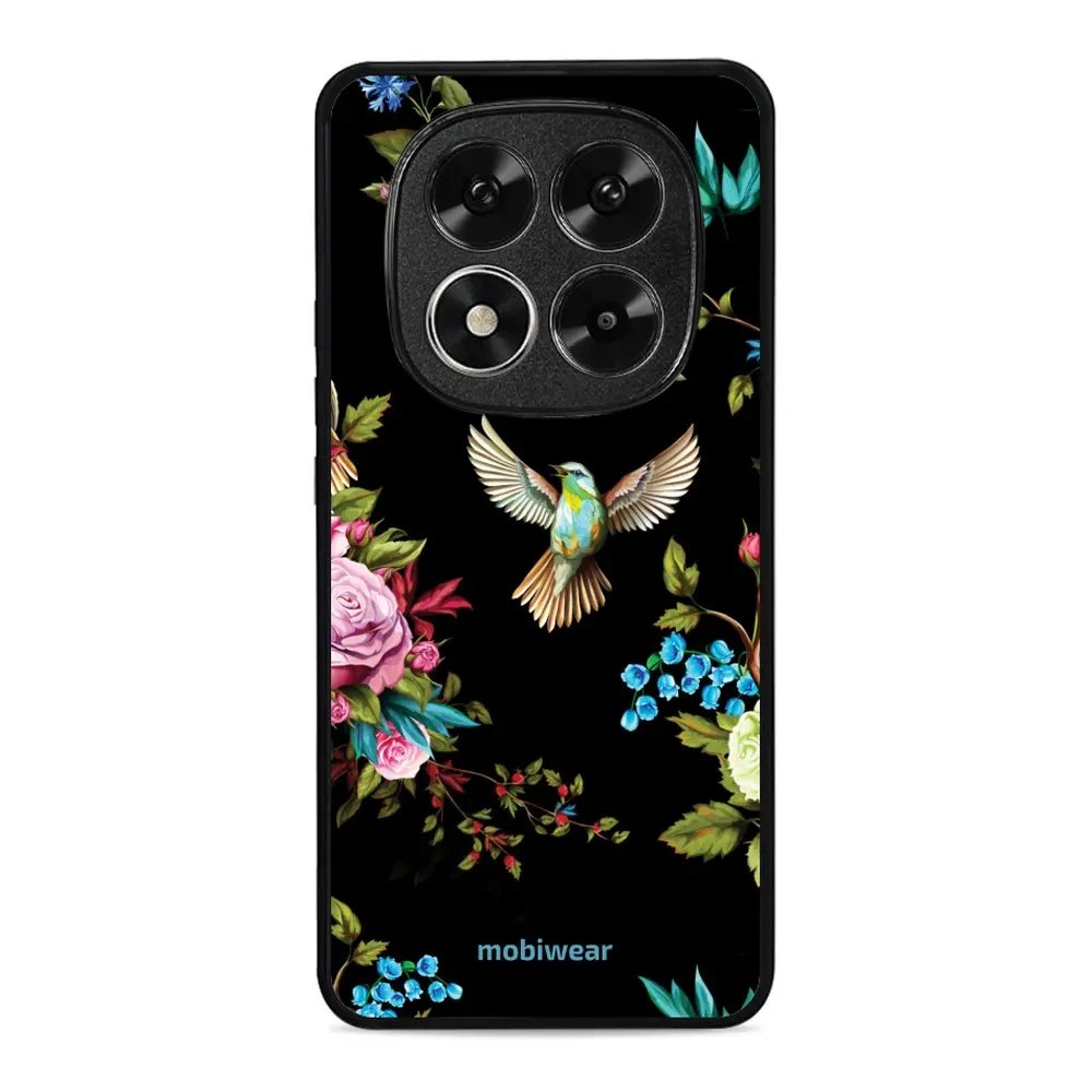 Lesklý kryt Mobiwear Glossy - Xiaomi Redmi Note 14 Pro 5G - G041G - Ptáček a květy