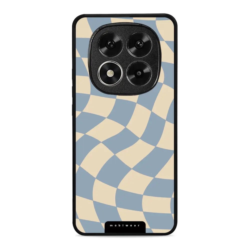 Lesklý kryt Mobiwear Glossy - Xiaomi Redmi Note 14 Pro 5G - GA59G Modrá a béžová šachovnice