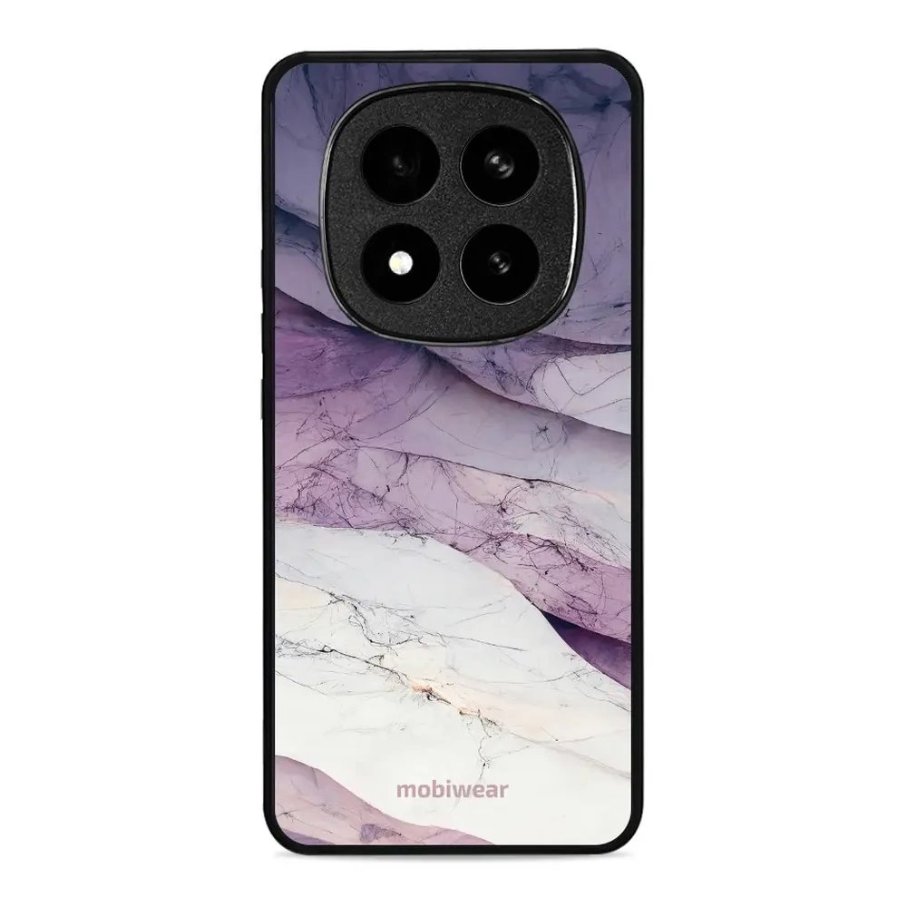 Lesklý kryt Mobiwear Glossy - Xiaomi Redmi Note 14 Pro Plus 5G - G028G - Bílý a fialový mramor