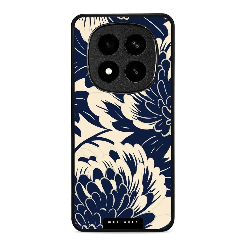 Lesklý kryt Mobiwear Glossy - Xiaomi Redmi Note 14 Pro Plus 5G - GA40G Modré a béžové květy