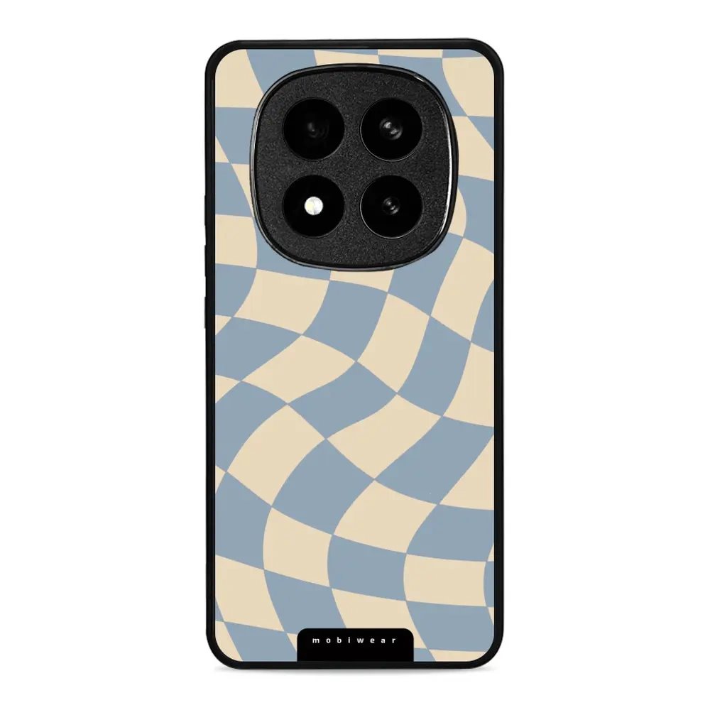 Lesklý kryt Mobiwear Glossy - Xiaomi Redmi Note 14 Pro Plus 5G - GA59G Modrá a béžová šachovnice