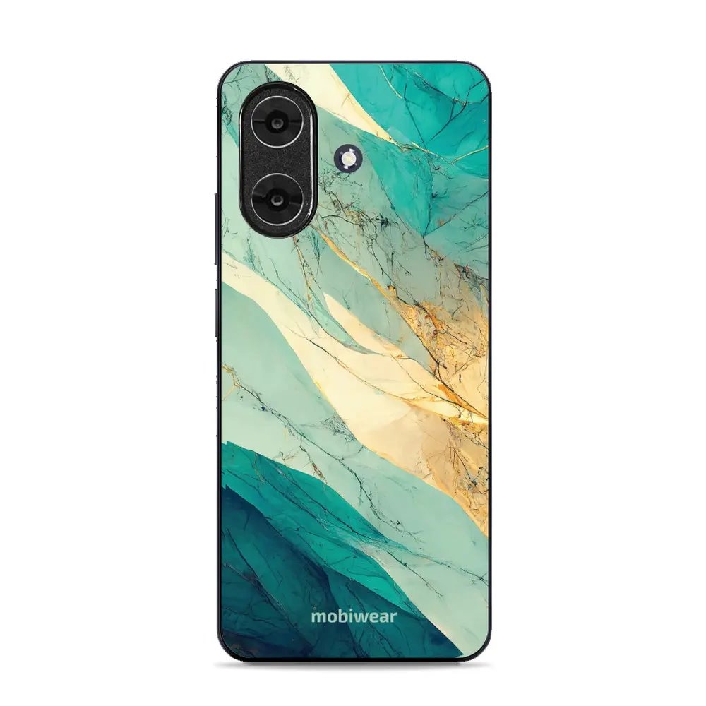 Lesklý kryt Mobiwear Glossy - Realme Note 60 - G024G - Zlatavý a zelenkavý mramor