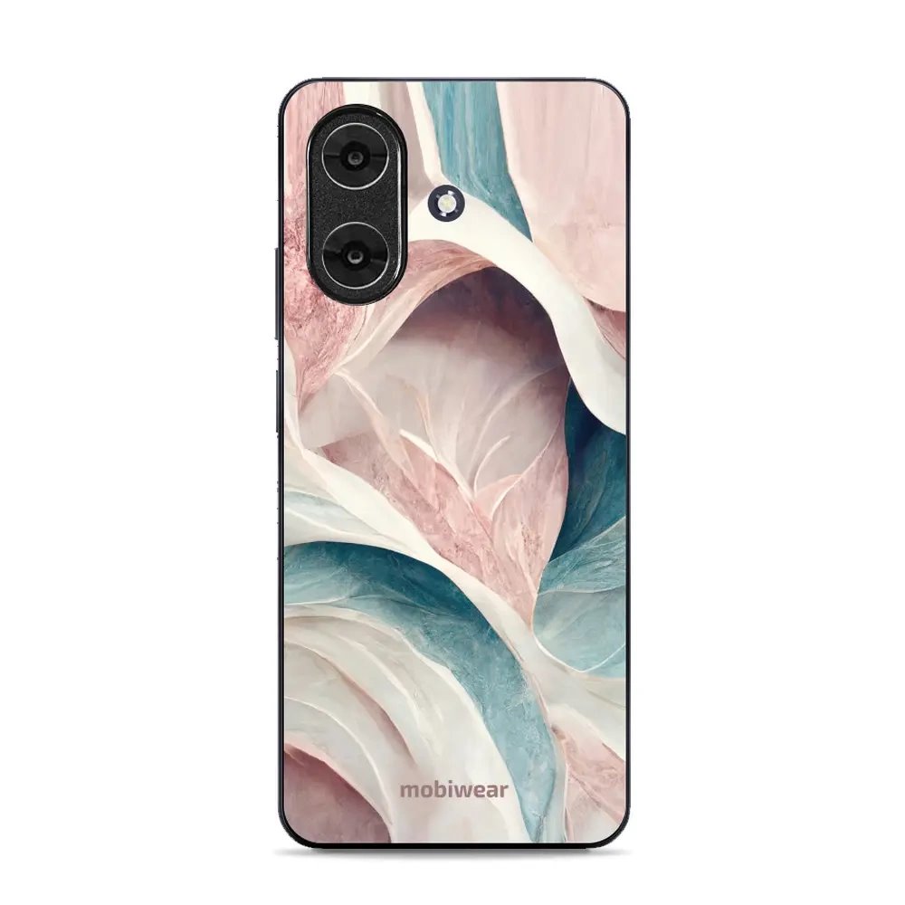 Lesklý kryt Mobiwear Glossy - Realme Note 60 - G026G - Růžový a zelenkavý mramor