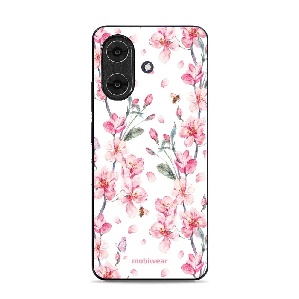 Lesklý kryt Mobiwear Glossy - Realme Note 60 - G033G - Růžové květy